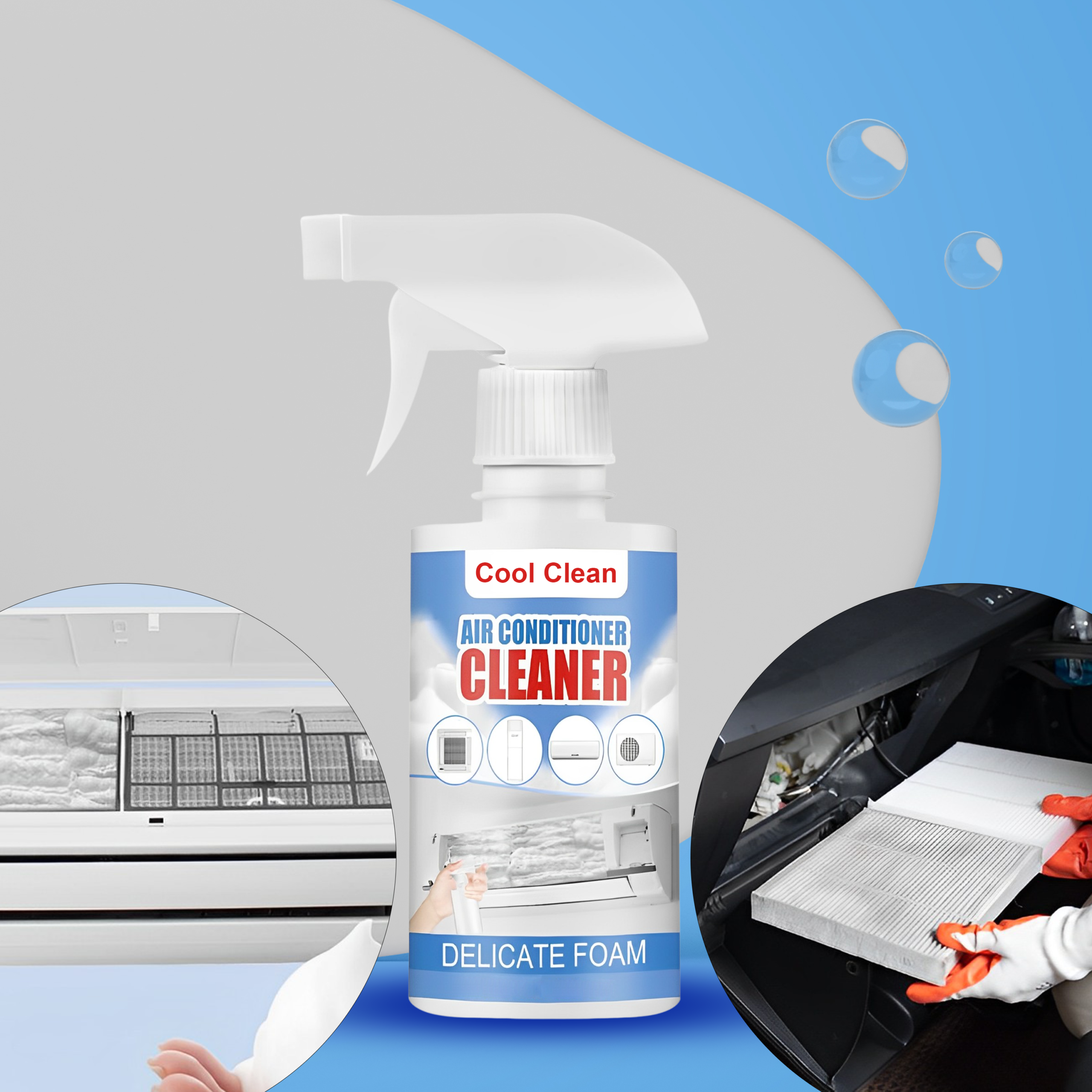 عرض قطعتين Cool Clean منظف تكييف السيارة و المنزل - الصورة 4