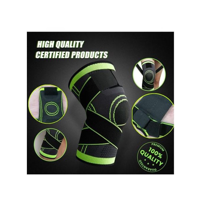 • عرض قطعتين ركبة برباط ضاغط اخضر