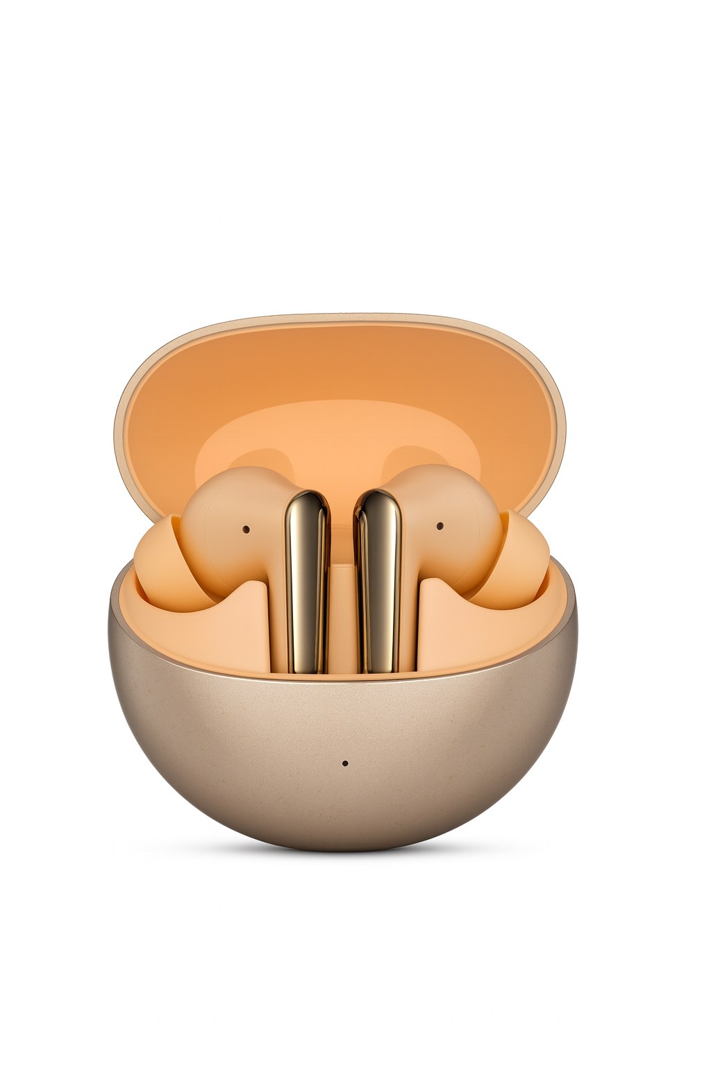"Reno AirPods in Black and Gold"