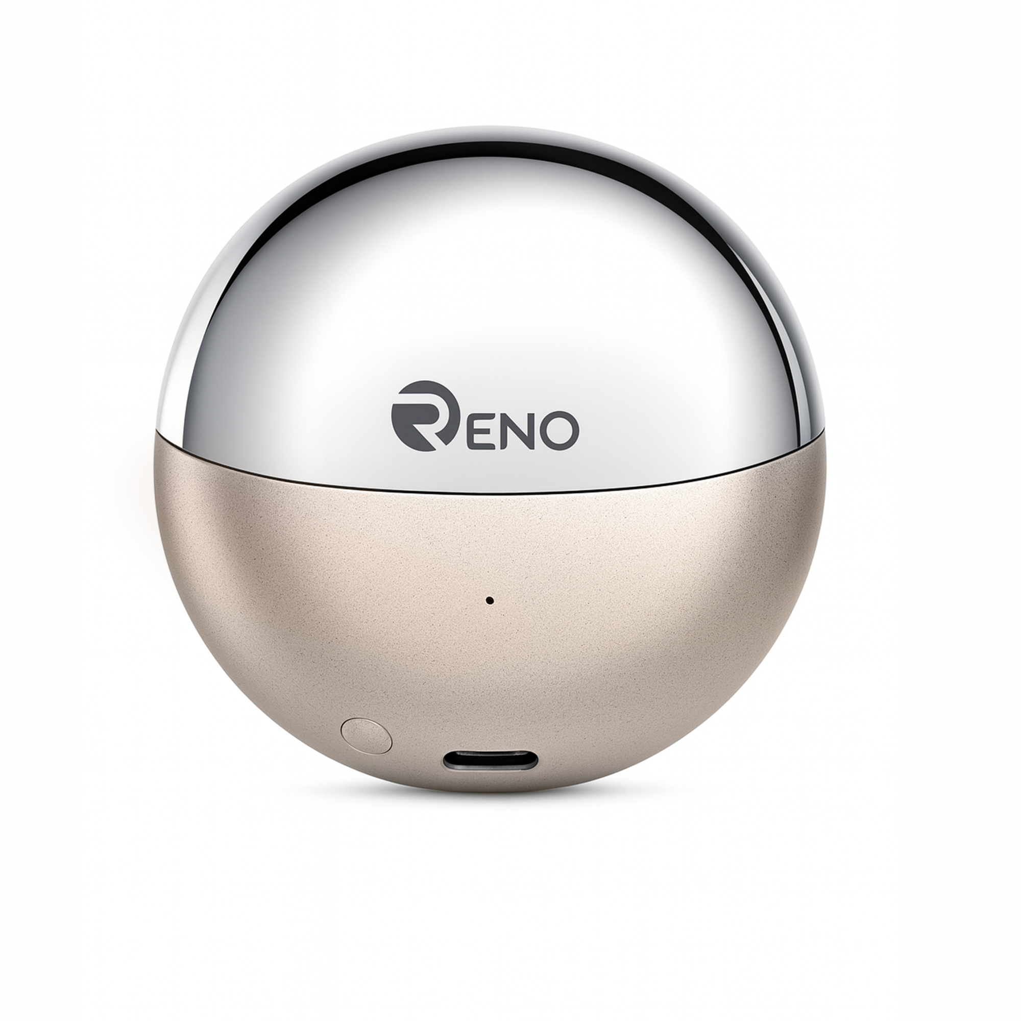 "Reno AirPods in Black and Gold"